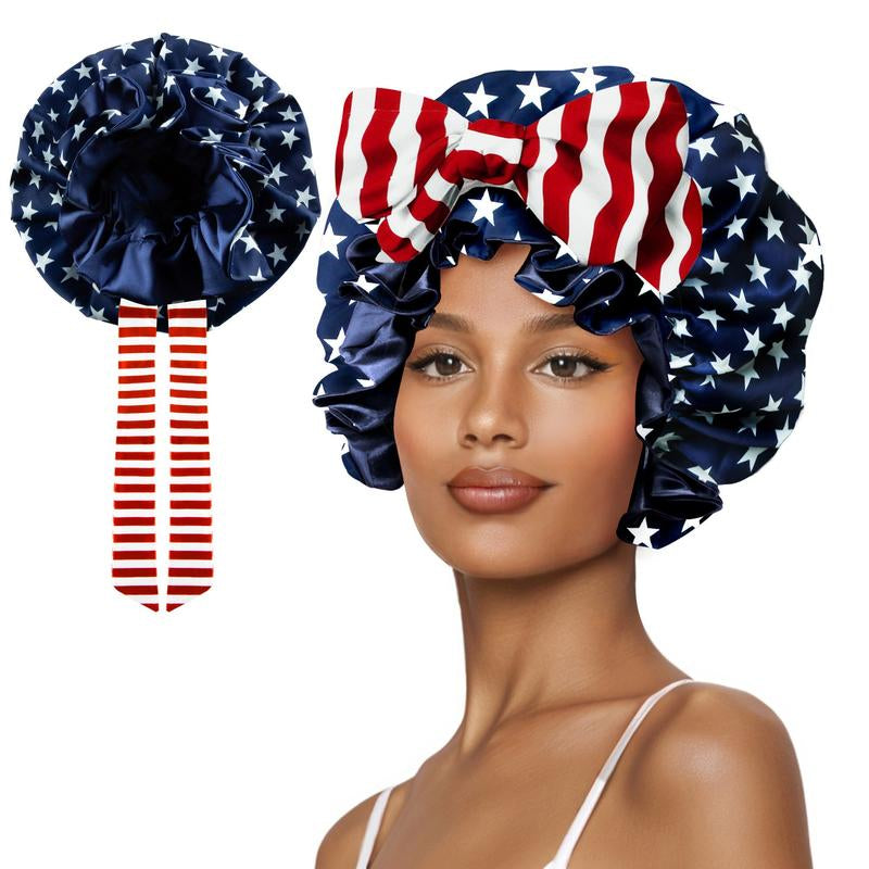 Sese Code Double Layer Silk Bonnet for Haircare - Soft & Practical Sleeping Cap with Elastic Tie Band for Curly & Natural Hair