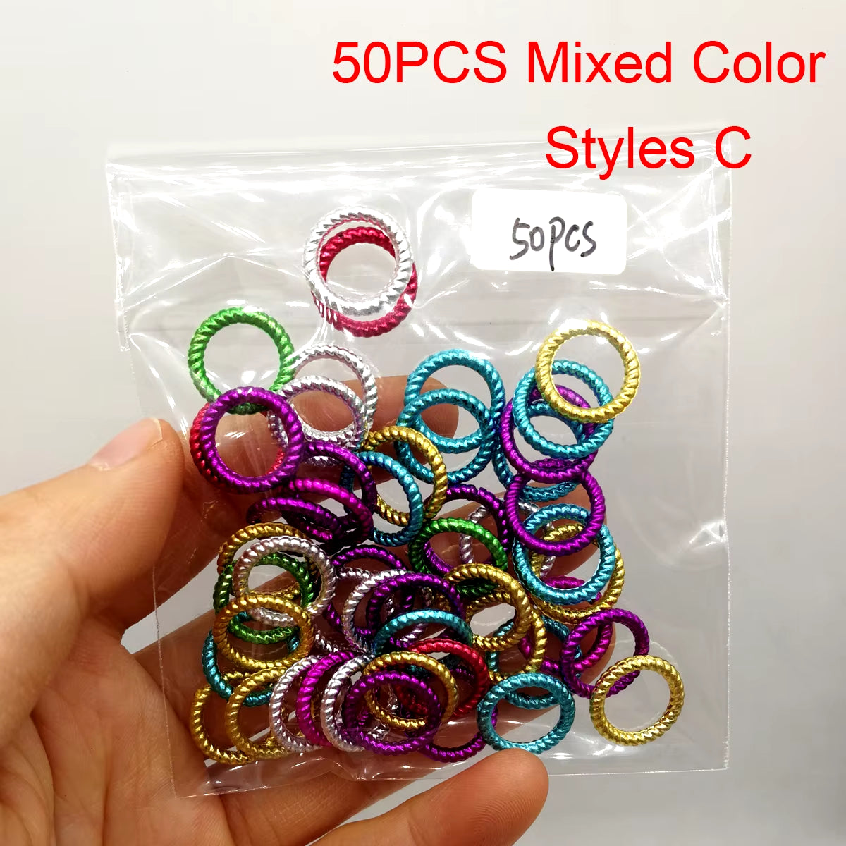 Set of 5 Golden and Silver Viking Spiral Hair Tubes for Dreadlocks and Braids - Jewelry Accessories for Women