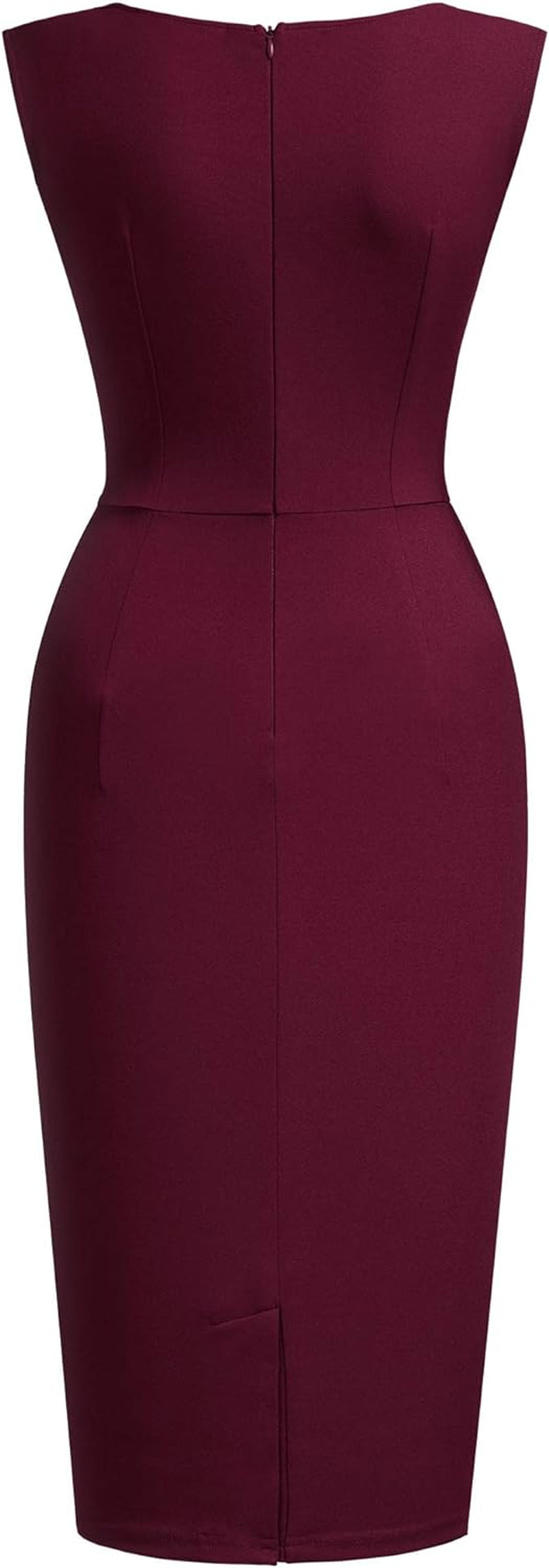 Women's Retro Ruffle Slim Fit Pencil Dress for Work