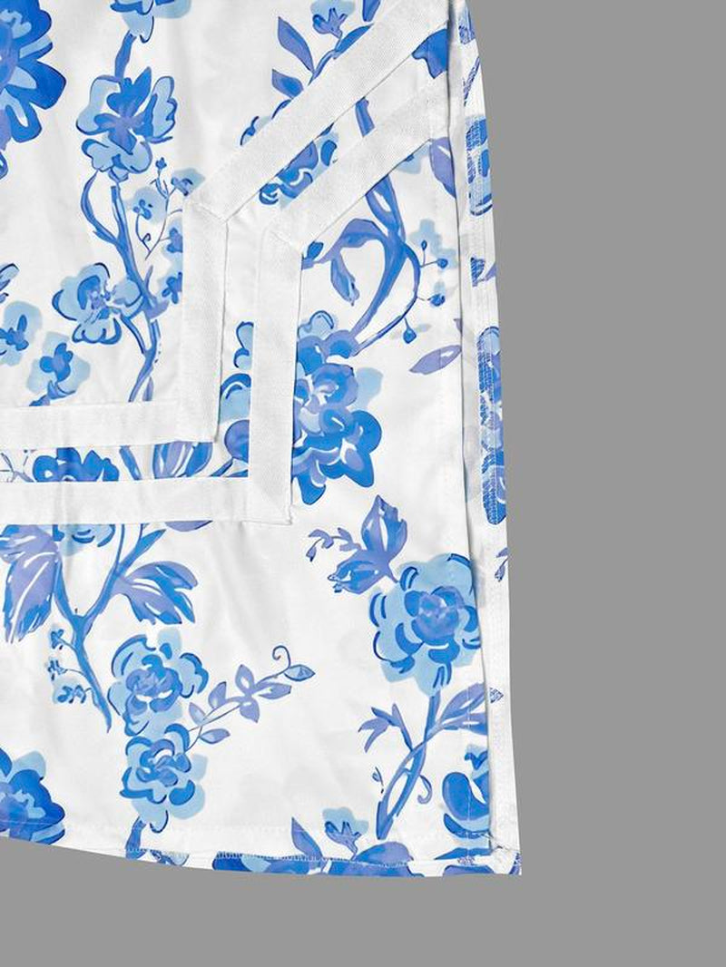 Women'S All over Floral Print Split Hem Lounge Dress, Elegant 3/4 Sleeve Long Dress for Vacation Holiday Wedding Guest, Ladies Clothes for Summer, Womenswear