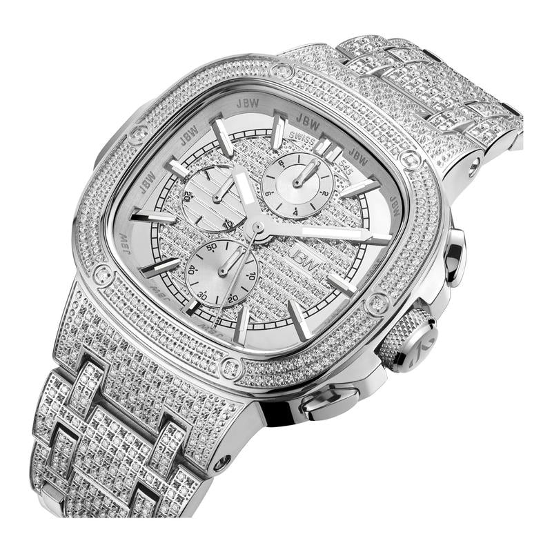 JBW Men'S Heist Platinum Series 2.75 Cttw Diamond Watch