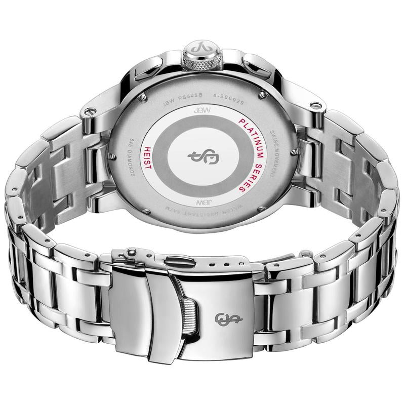 JBW Men'S Heist Platinum Series 2.75 Cttw Diamond Watch