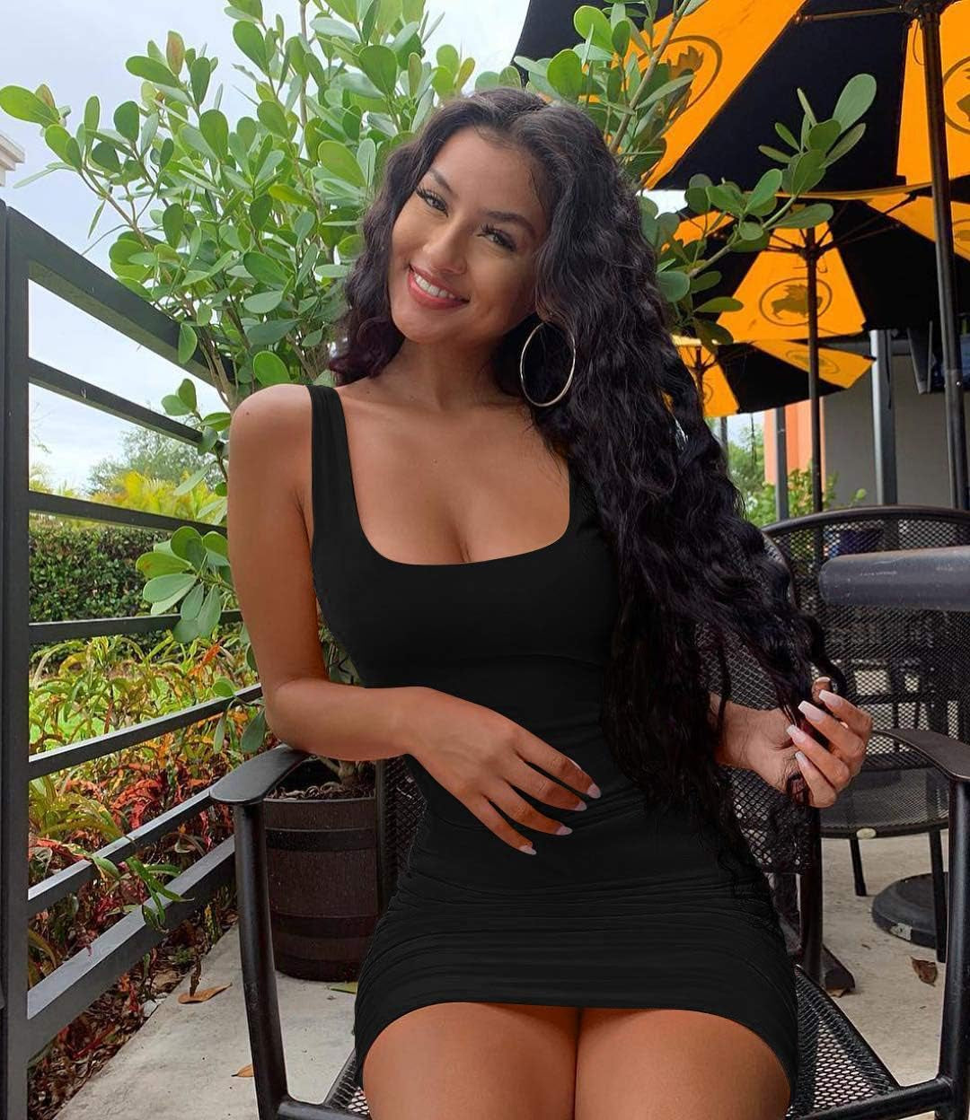 Women's Summer Sleeveless Mini Bodycon Tank Dress