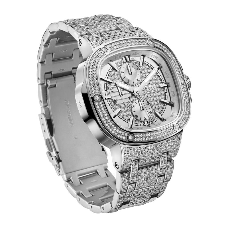 JBW Men'S Heist Platinum Series 2.75 Cttw Diamond Watch